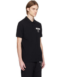 Polo imprimé noir Moschino