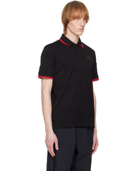 Polo imprimé noir Moncler