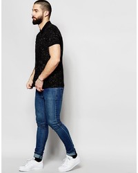 Polo imprimé noir Asos