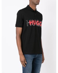 Polo imprimé noir Hugo