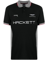 Polo imprimé noir Hackett