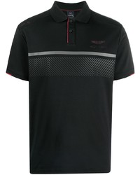 Polo imprimé noir Hackett