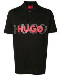 Polo imprimé noir Hugo