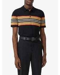 Polo imprimé noir Burberry