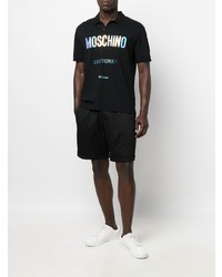 Polo imprimé noir Moschino