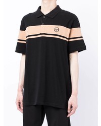 Polo imprimé noir Sergio Tacchini