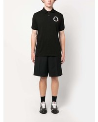 Polo imprimé noir Moncler