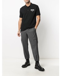 Polo imprimé noir Moschino