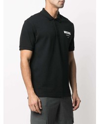 Polo imprimé noir Moschino