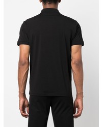 Polo imprimé noir Ea7 Emporio Armani