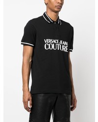 Polo imprimé noir VERSACE JEANS COUTURE