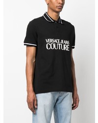 Polo imprimé noir VERSACE JEANS COUTURE