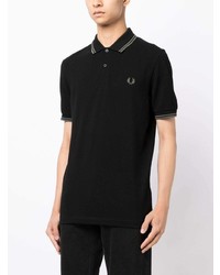 Polo imprimé noir Fred Perry