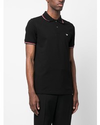 Polo imprimé noir Emporio Armani