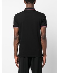 Polo imprimé noir Emporio Armani