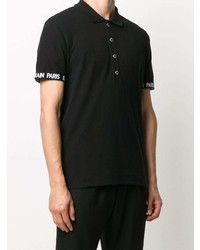 Polo imprimé noir Balmain