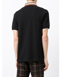 Polo imprimé noir Fred Perry