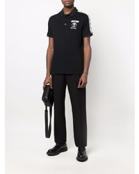 Polo imprimé noir Moschino