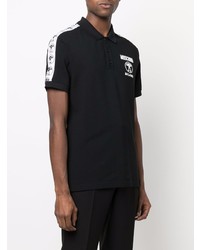 Polo imprimé noir Moschino