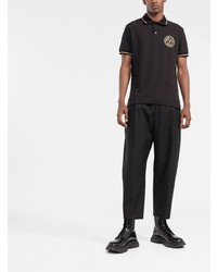 Polo imprimé noir VERSACE JEANS COUTURE