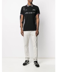 Polo imprimé noir Hackett