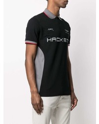 Polo imprimé noir Hackett