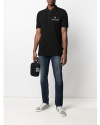 Polo imprimé noir Philipp Plein