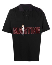 Polo imprimé noir Martine Rose