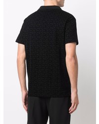 Polo imprimé noir Balmain