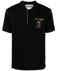 Polo imprimé noir Moschino