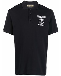 Polo imprimé noir Moschino