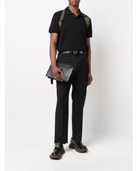 Polo imprimé noir Alexander McQueen