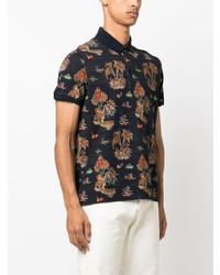 Polo imprimé noir Etro