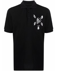 Polo imprimé noir Philipp Plein