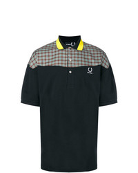 Polo imprimé noir Raf Simons X Fred Perry