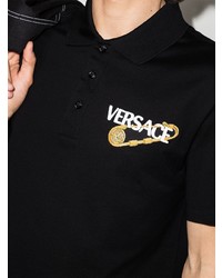 Polo imprimé noir Versace