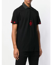 Polo imprimé noir Philipp Plein