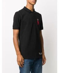 Polo imprimé noir Philipp Plein