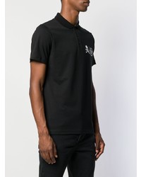 Polo imprimé noir Philipp Plein