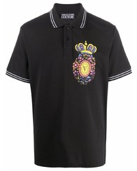 Polo imprimé noir VERSACE JEANS COUTURE