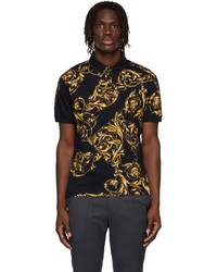 Polo imprimé noir VERSACE JEANS COUTURE