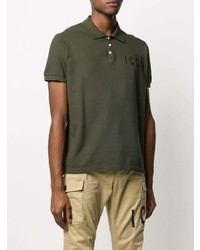 Polo imprimé olive DSQUARED2