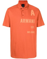 Polo imprimé orange Armani Exchange