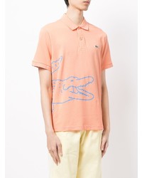 Polo imprimé orange Lacoste