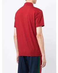 Polo imprimé rouge Ea7 Emporio Armani