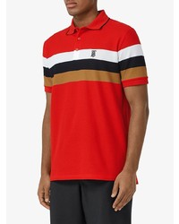 Polo imprimé rouge Burberry