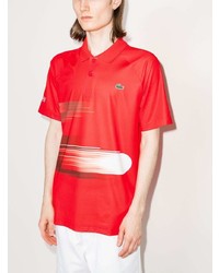 Polo imprimé rouge Lacoste