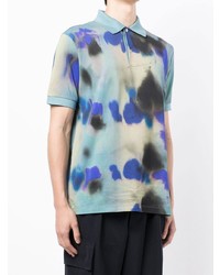 Polo imprimé tie-dye bleu clair Paul Smith