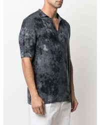 Polo imprimé tie-dye gris foncé Avant Toi