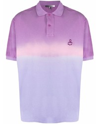 Polo imprimé tie-dye pourpre